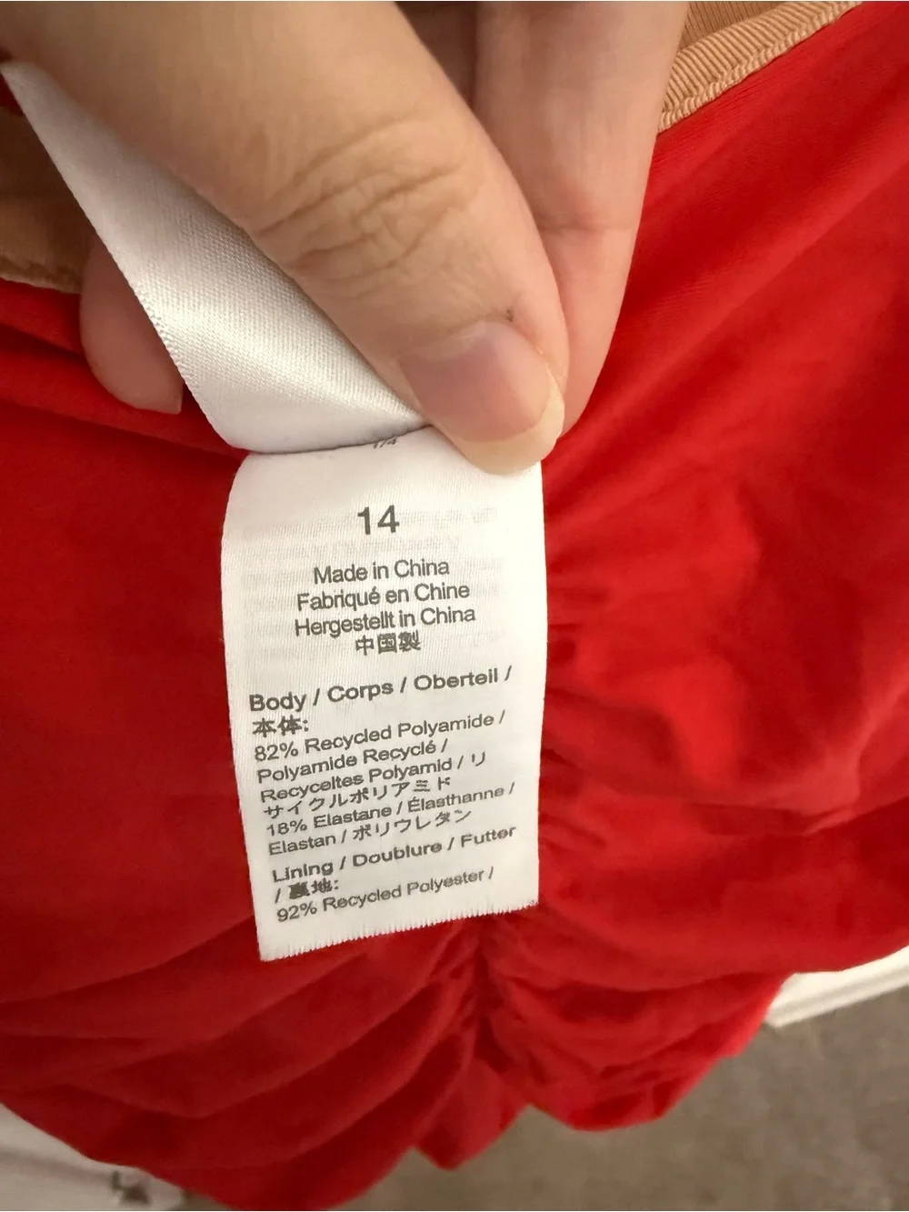 J. Crew Red Ruched One-Piece Swimsuit
